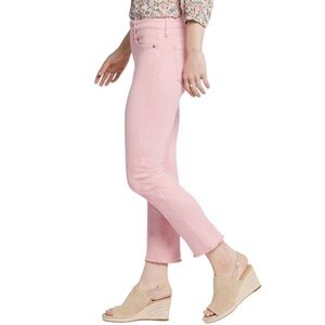 NYDJ Pink Shari Slim Frayed Hem Ankle Jeans